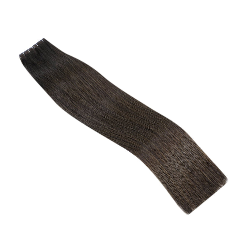 Dark Brown Russian Hair Extensions Virgin  Donor Hair