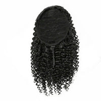 Ponytail Extension Kinky Curly Hair Clip Drawstring Fiber Hair