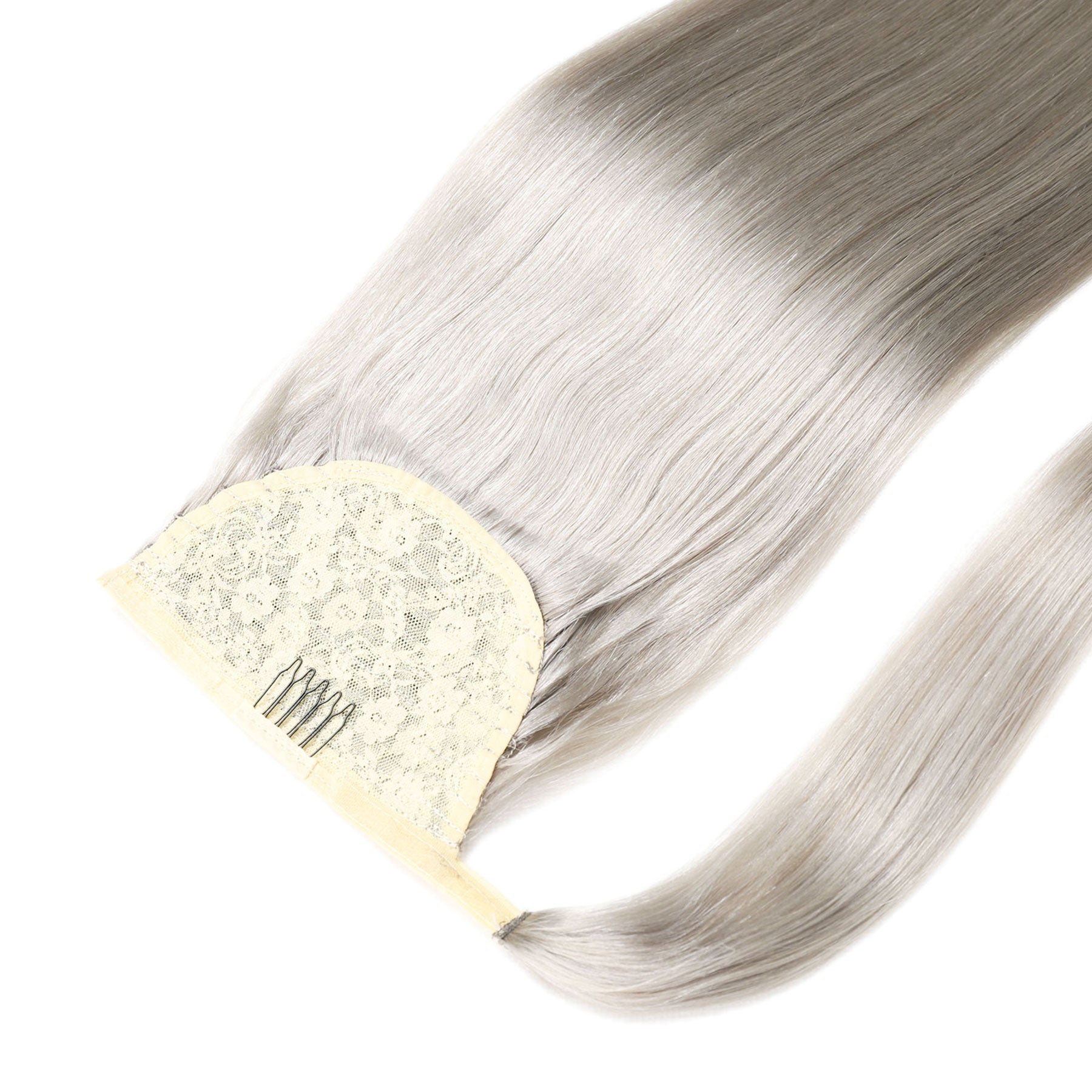 Ponytail Hair Extensions Light Grey 12" SALE