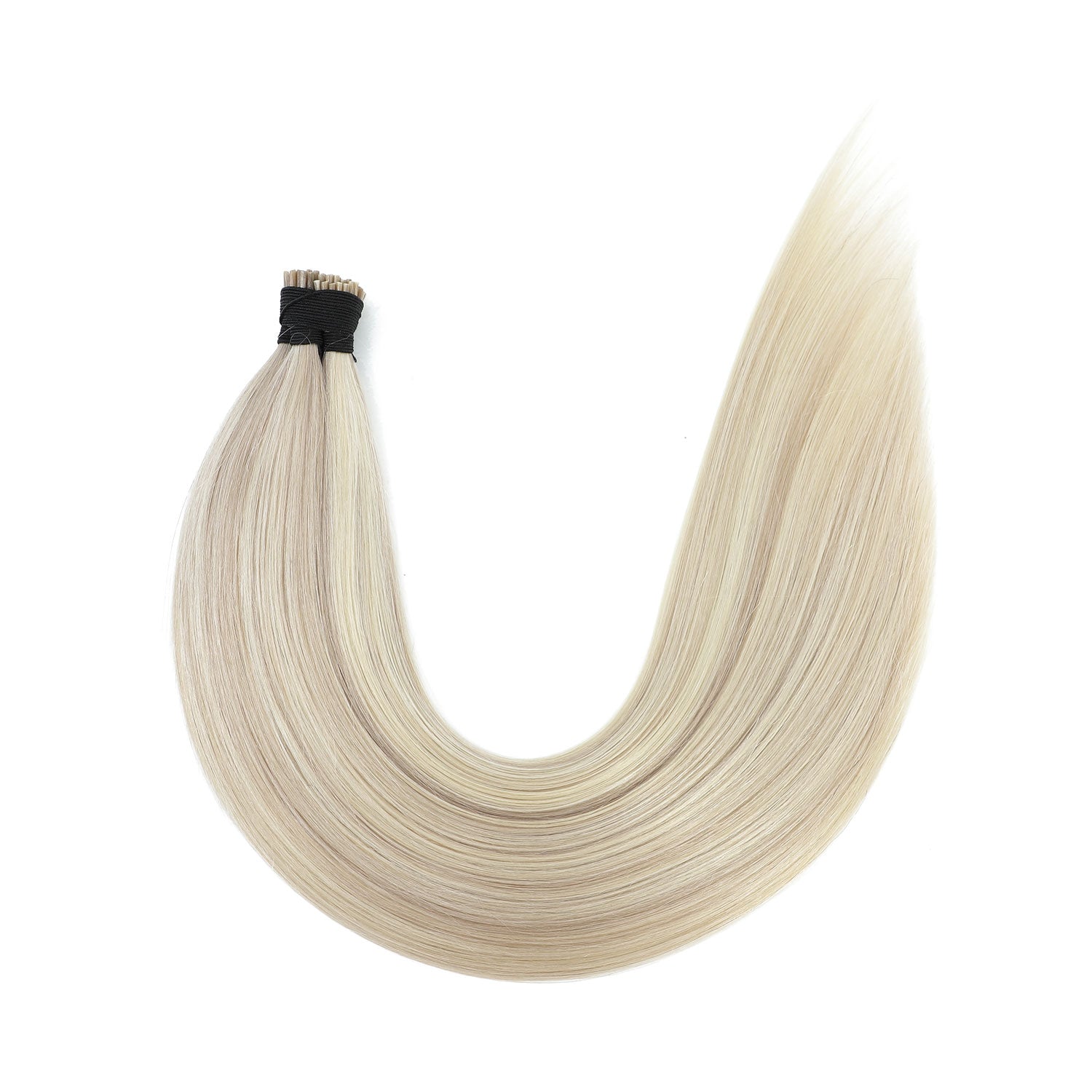 Micro Bead Hair Extensions I Tip #18b/1001 Dark Ash and Pearl Blonde Mix