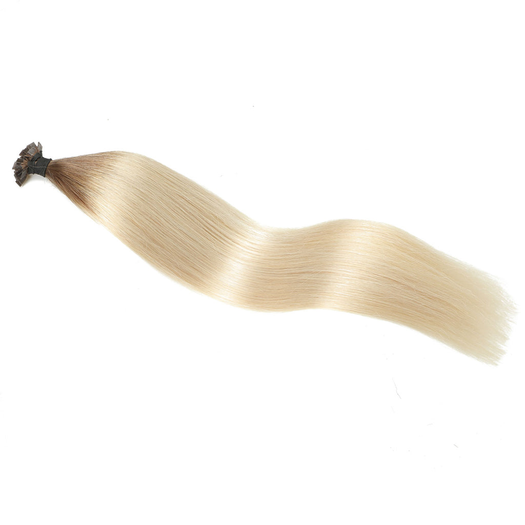 Root Stretch Extensions Micro Keratin Bonds #R8/1001 Root Stretch Brown and Pearl Blonde