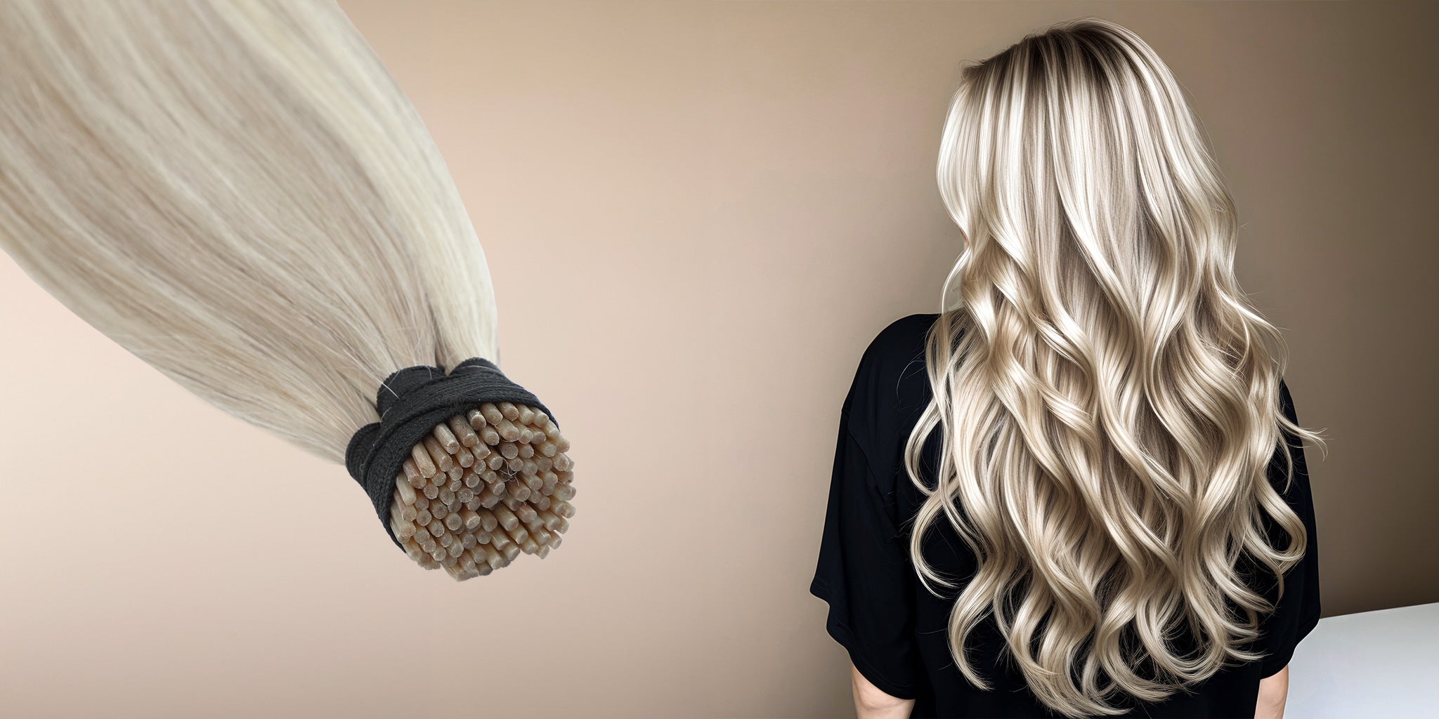 Micro Bead Hair Extensions also known as I Tip Hair Extensions, Natural Human Hair Extensions