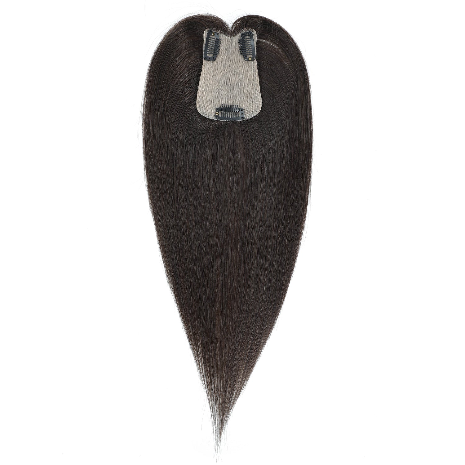 Human Hair Topper #1C Midnight Brown