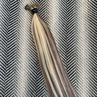 Nano Hair Extensions 23" #8a/60 Ash Brown and Platinum Blonde  SALE 50 Grams