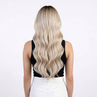 Double Drawn Invisible Tape Hair Extensions #16a/60 Ash & Platinum Blonde Russian Virgin