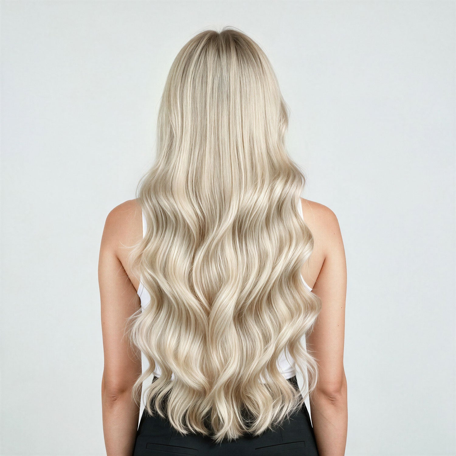 Clip In Hair Extensions #18b/1001  Dark Ash Blonde Mix Blonde 17"