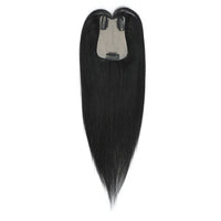 Natural Black hair topper on a white background