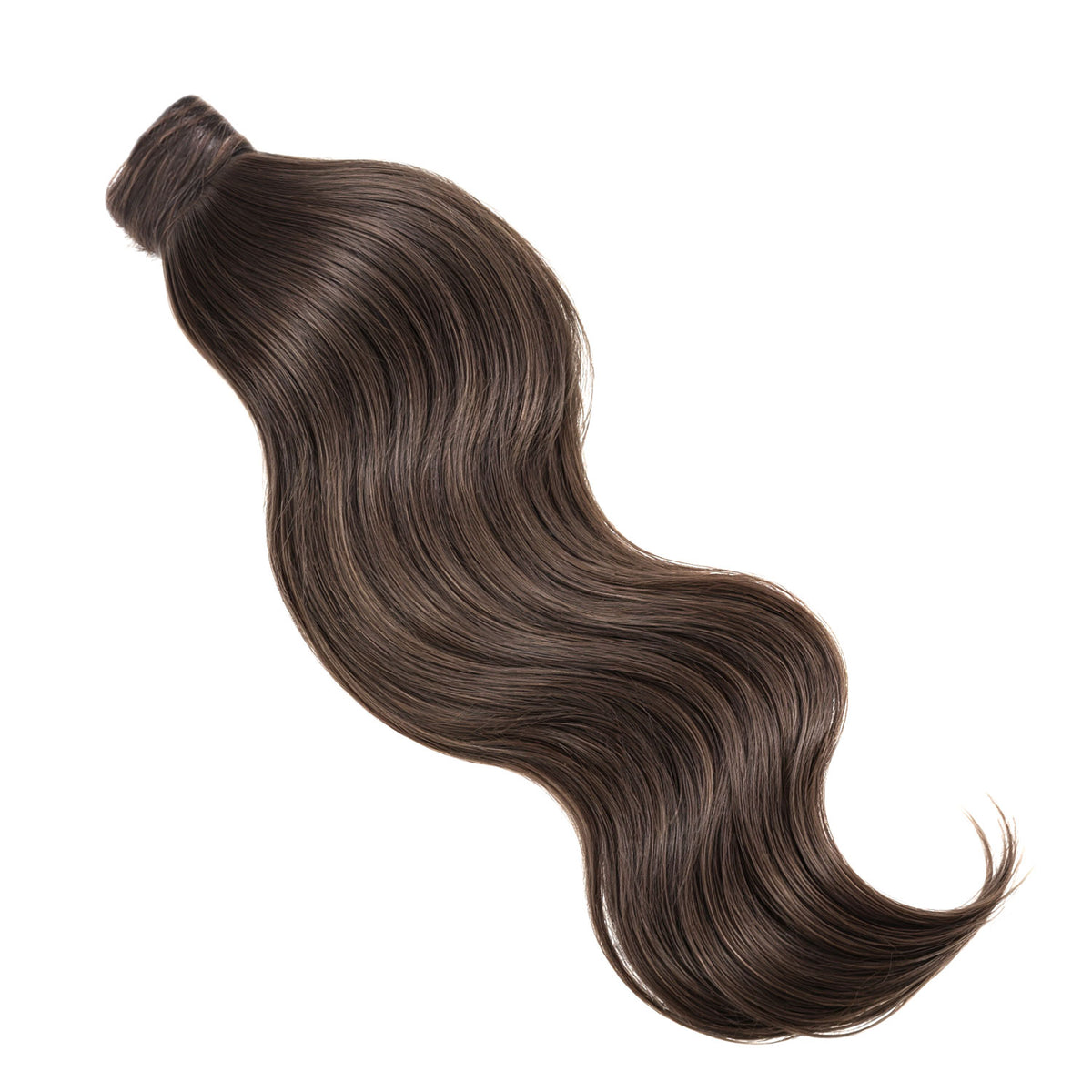 dark and ash Brown Mix Ponytail Hair Extension