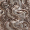 Clip In Wavy Human Hair Extensions #8a/1001 Ash Brown and Blonde Mix