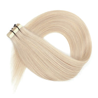 Sample Hair Extensions Colour Match #18a/60 Ash Blonde Platinum Mix