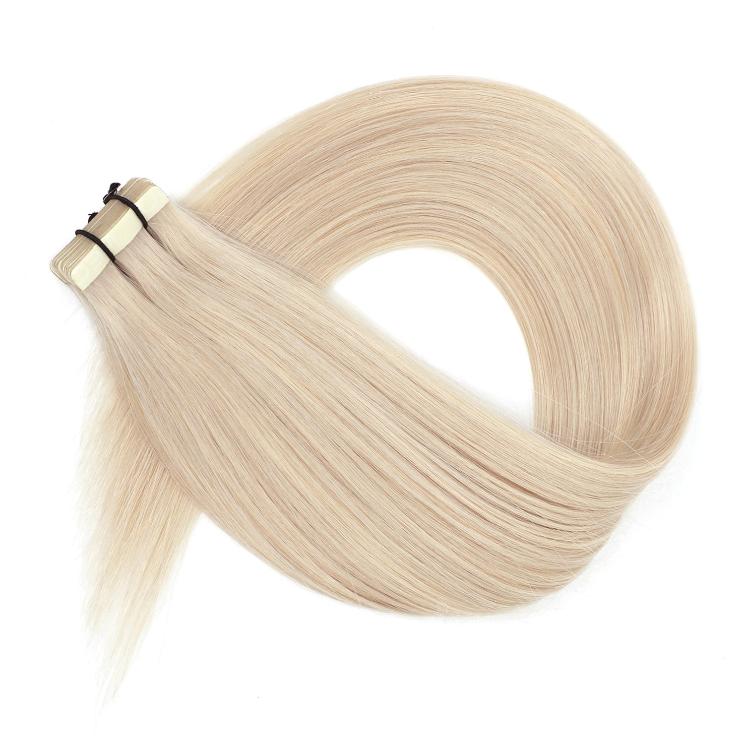 Sample Hair Extensions Colour Match #18a/60 Ash Blonde Platinum Mix