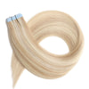 Sample Hair Extensions Colour Match #51/60 Champagne Blonde Platinum Mix