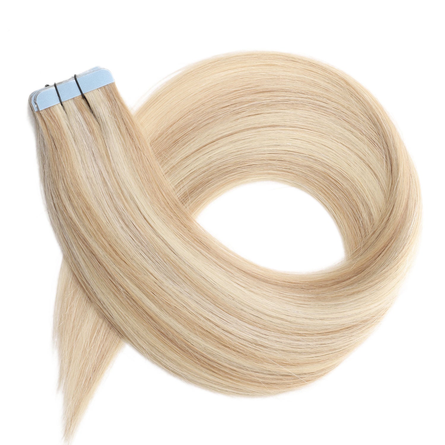 Sample Hair Extensions Colour Match #51/60 Champagne Blonde Platinum Mix