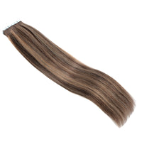 Invisible Tape Hair Extensions #2/16 Dark Brown & Natural Blonde Mix