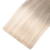 Invisible Tape Hair Extensions #18a/60 Ash Blonde & Platinum Blonde Mix Skin Weft