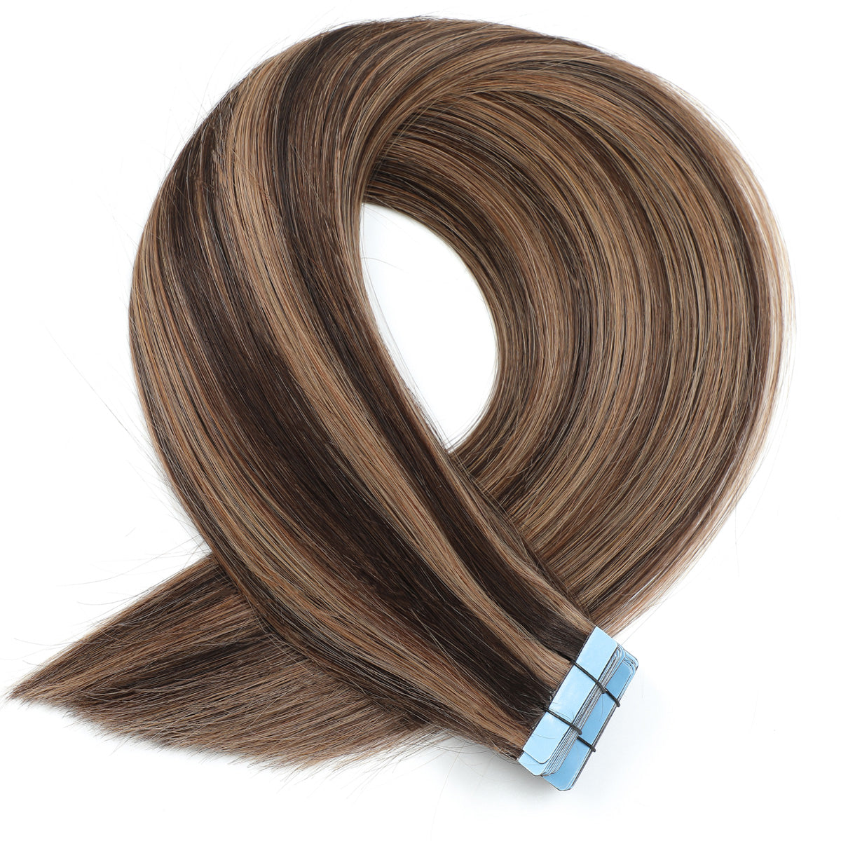 Tape Hair Extensions 23" #2/12 Dark Brown and Dirty Blonde Mix