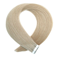 Double Drawn Tape Hair Extensions #16a Ash Blonde Virgin Russian Hair