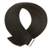 Double Drawn Tape Hair Extensions #2 Dark Brown Virgin Russian Hair