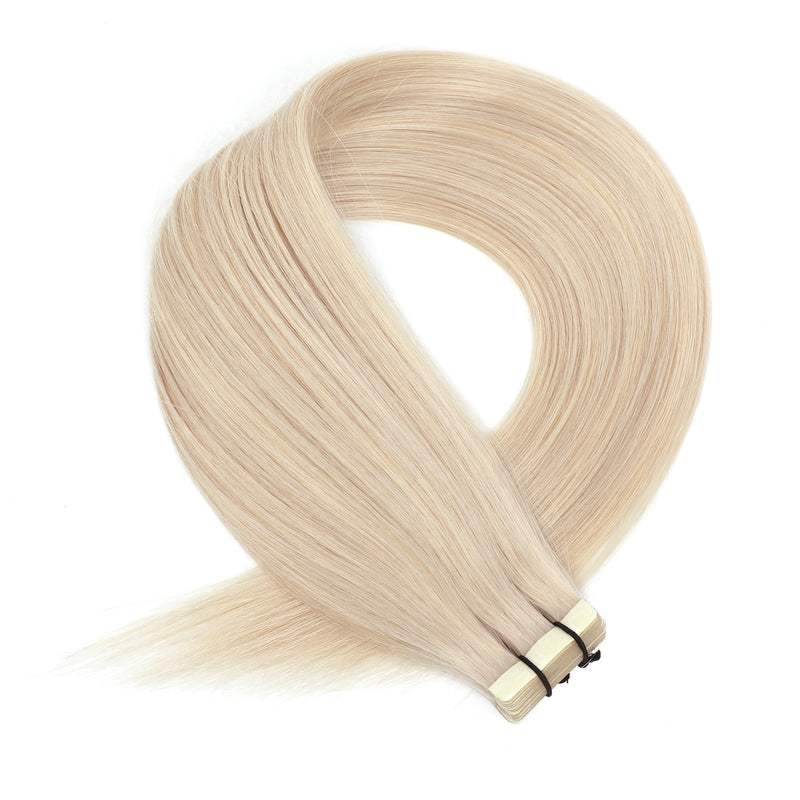 Ash Blonde Human Hair Extensions Tape Remy Hair