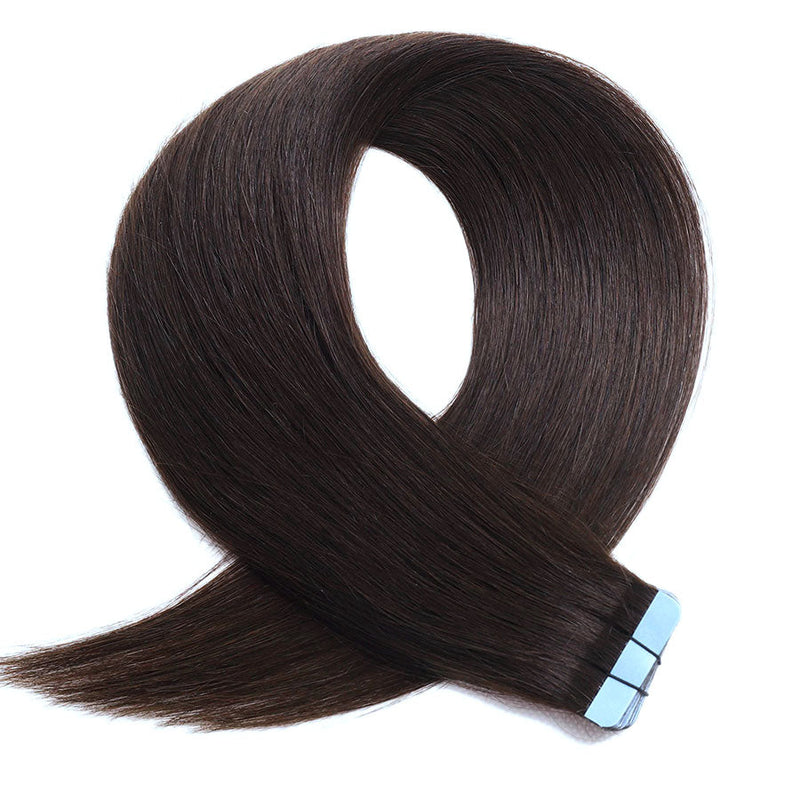 Tape Hair Extensions 23" #2c Dark Chocolate Brown