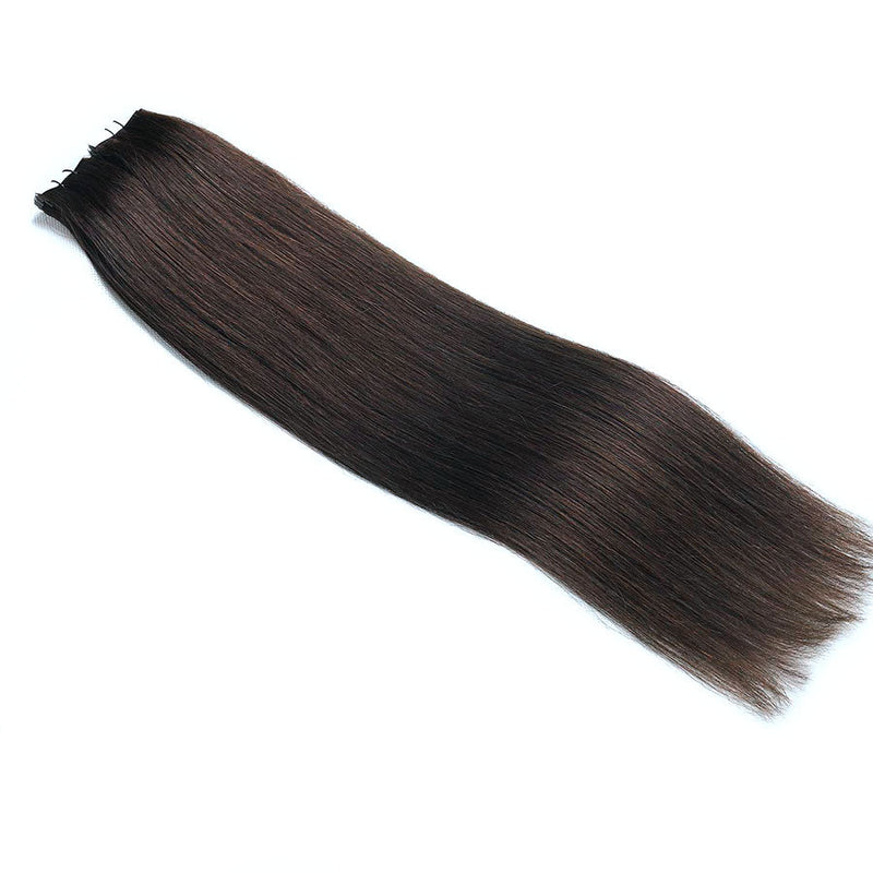 Invisible Tape Hair Extensions #2c Dark Chocolate Brown Skin Weft