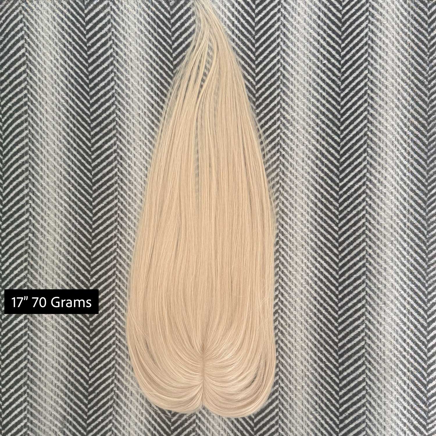 Human Hair Topper #1b Natural Black