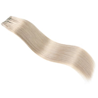 Human Hair Weft Hair Extensions #18a Ash Blonde