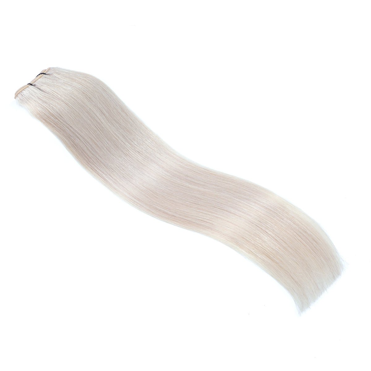 Weft Hair Extensions #60a Silver White Blonde