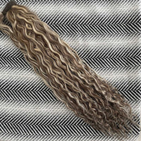 Curly Ponytail Hair Extensions #8/60 Ash Brown and Platinum Blonde SALE