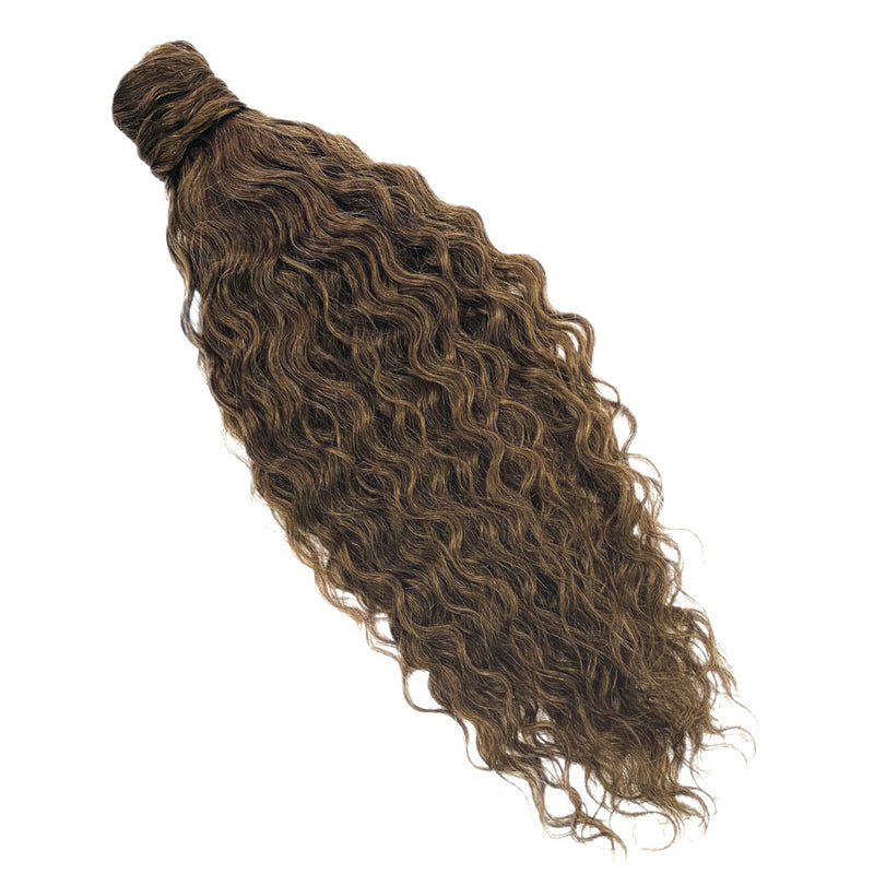 SALE Curly Ponytail Human Hair Extensions #8 Cinnamon Brown