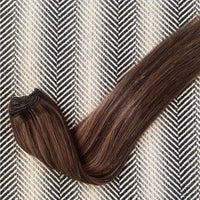 Caramel Brown Weft Clip In hair extensions