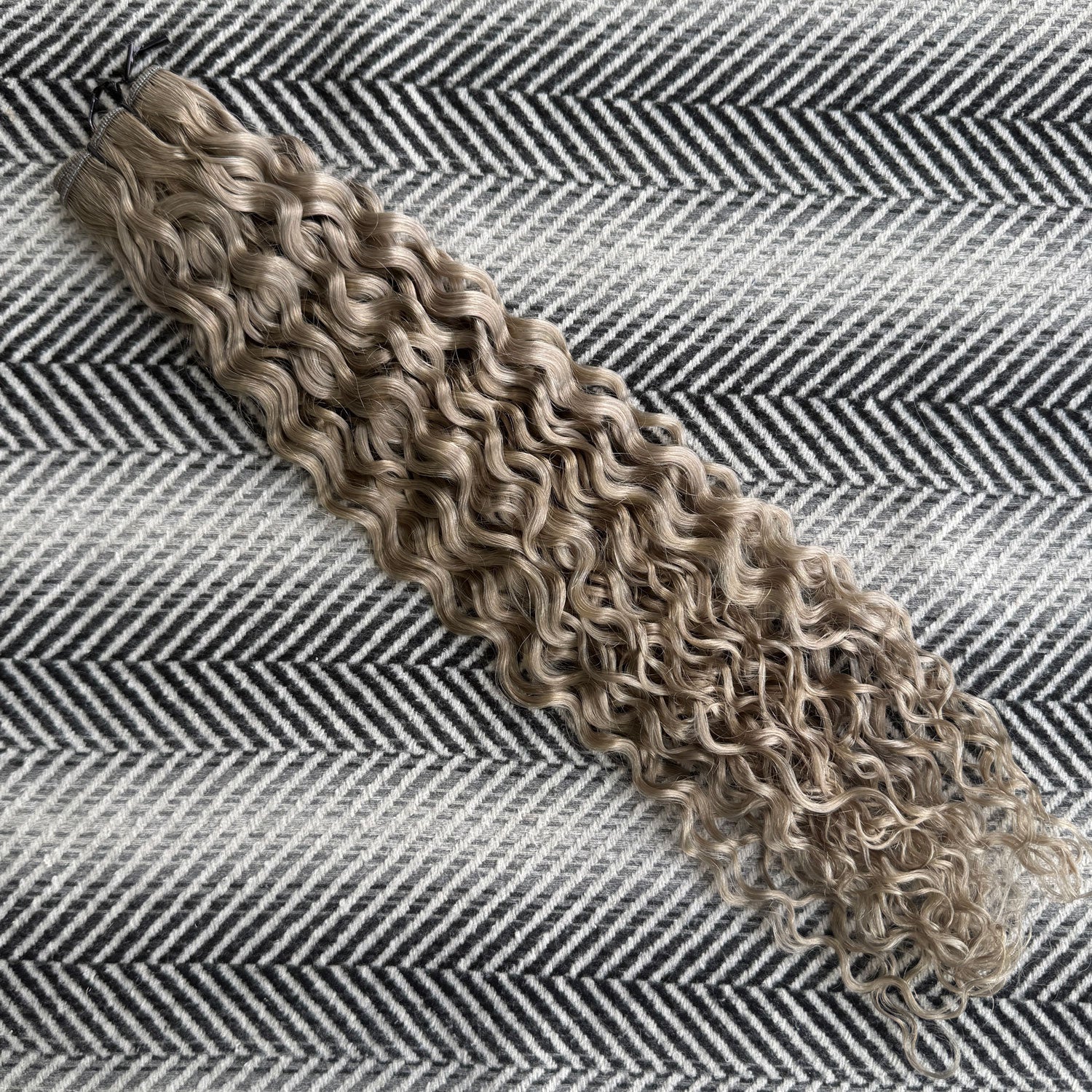 Weft Curly Hair Extensions 3B Grey SALE