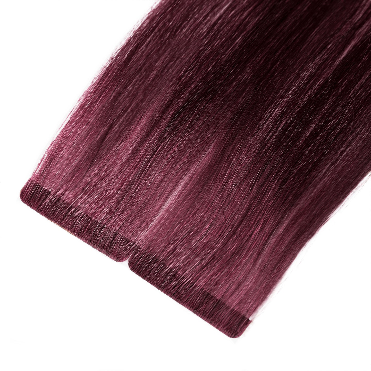 best invisible tape in extensions for thin hair- Auburn mahogany