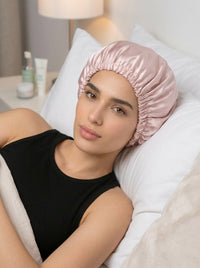Bonnet 100% Mulberry Silk Double Layer Turban