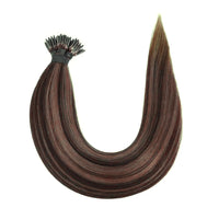 Nano Ring Hair Extensions #2/10 Dark Brown Caramel Mix