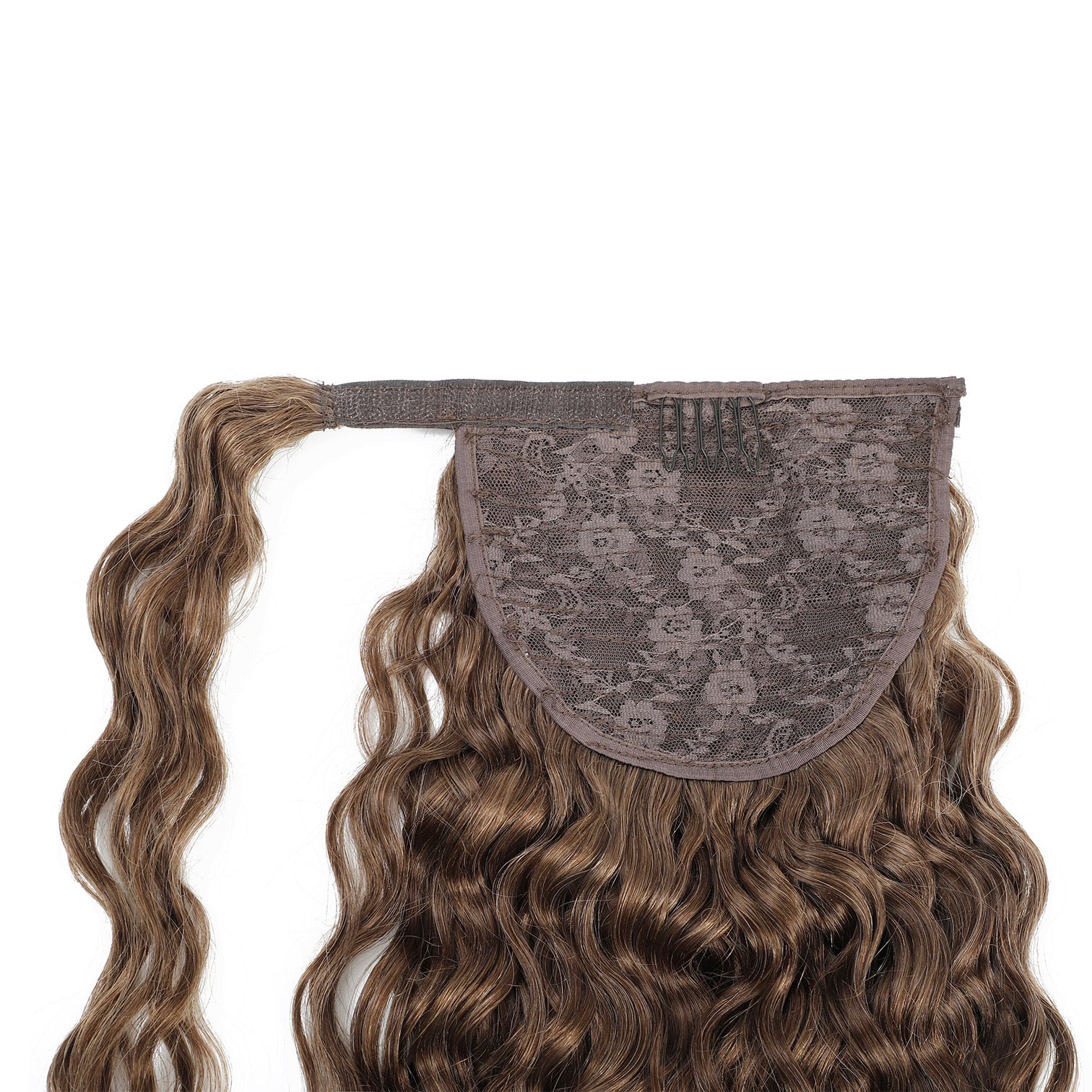 SALE Curly Ponytail Human Hair Extensions #8 Cinnamon Brown