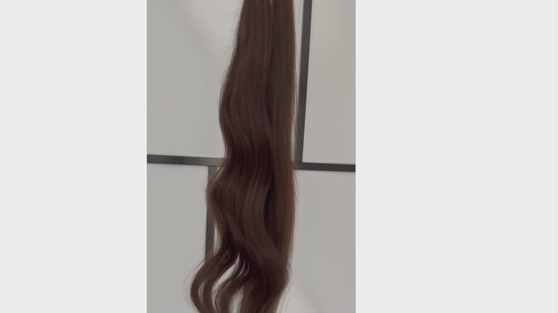 Hair Extensions Tape #4 Chestnut Brown 17"
