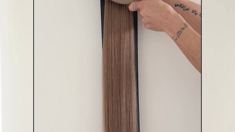 Double Drawn Invisible Tape Hair Extensions #9a Ash Light Brown Virgin