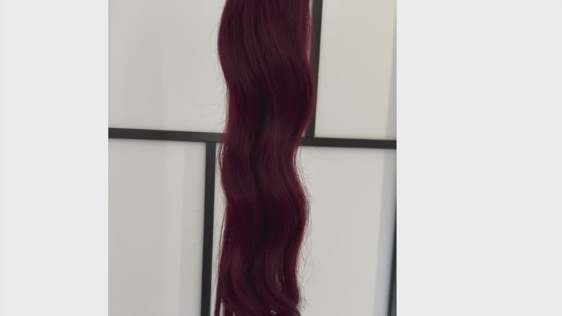 Clip In Hair Extensions #99J Burgundy 17"