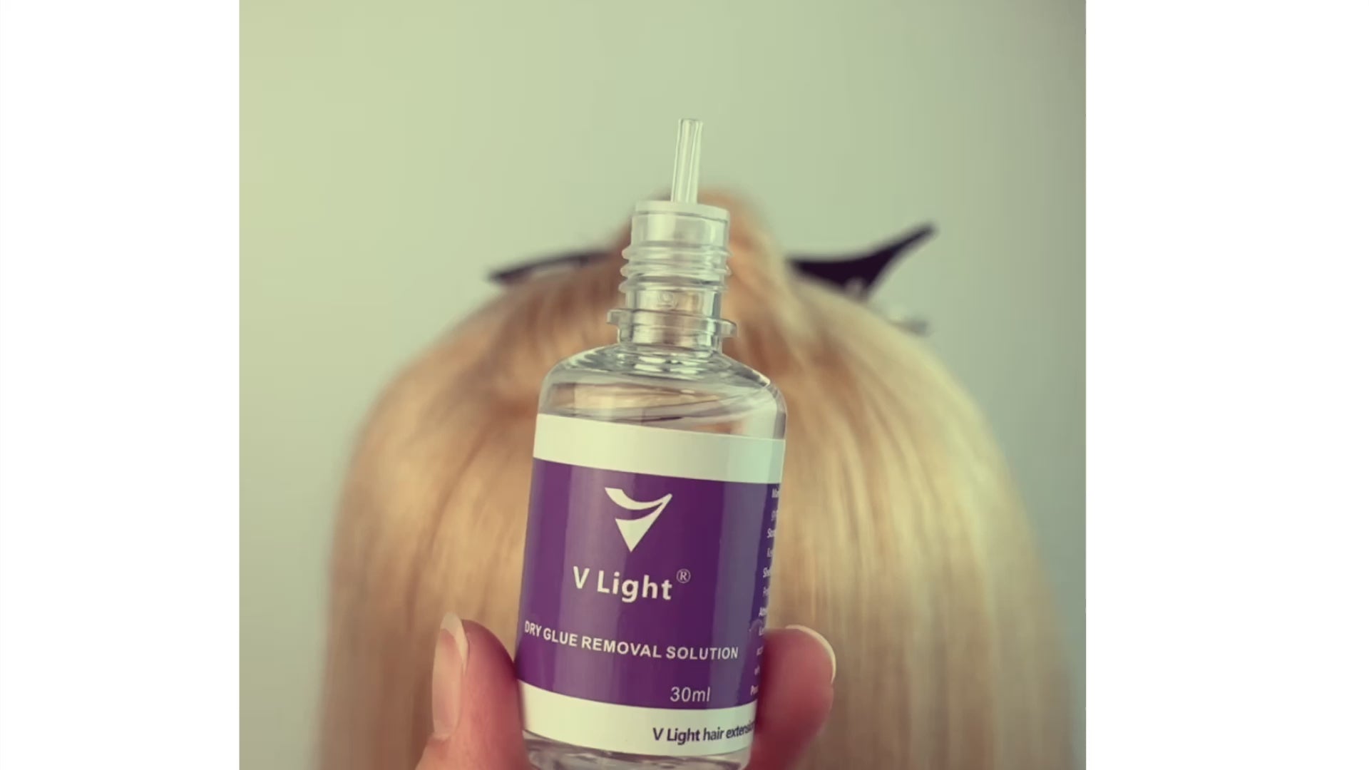 how to remove V-light hair extensions