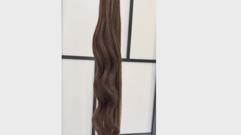 Clip In Hair Extensions 21" #2/12 Dark Brown & Dirty Blonde Mix