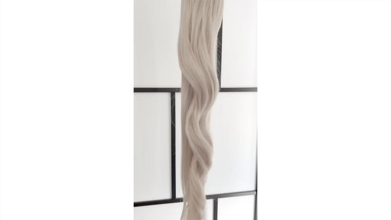 Tape In Hair Extensions  #60a Silver White Blonde 17"
