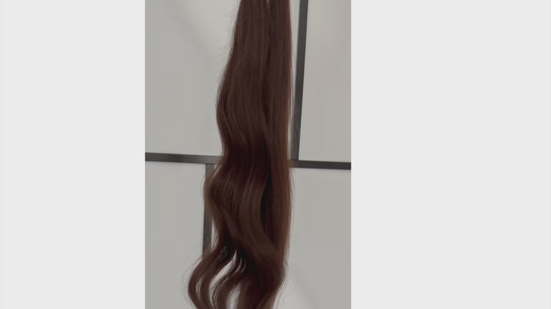 Weft Hair Extensions  #6 Medium Brown 17” 60 Grams