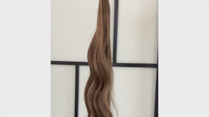 Weft Hair Extensions 25" #4/27 Chestnut & Bronzed Blonde Mix