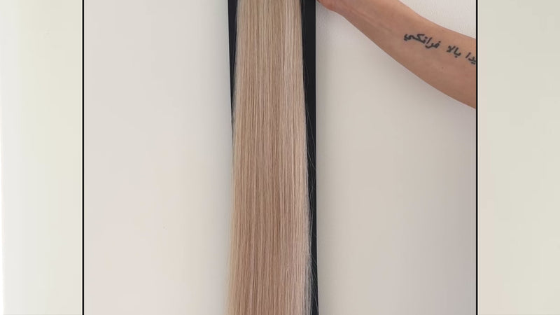 Double Drawn Genius Weft Hair Extensions #16a/60 Ash & Platinum Blonde Virgin