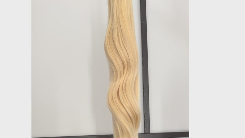 Weft Hair Extensions Australia #60 Platinum Blonde 21"