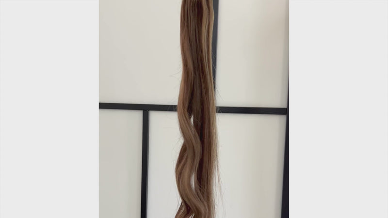 Clip In Hair Extensions 21" #2/16 Dark Brown & Dirty Blonde Mix