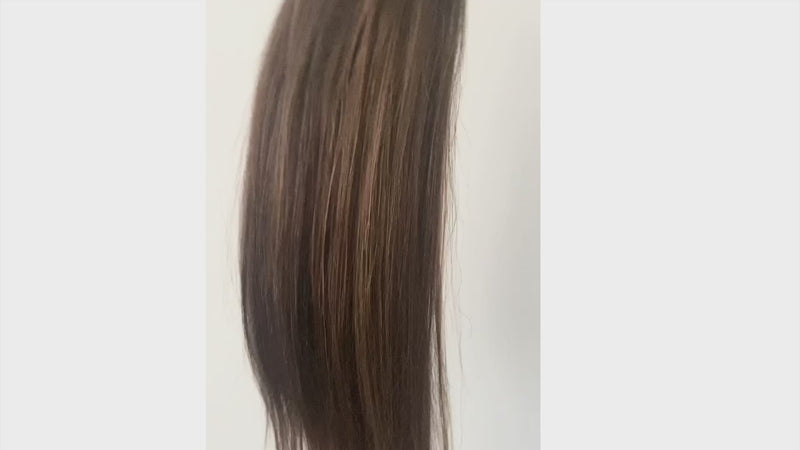 Flat Weft Hair Extensions Australia Afterpay #2/10 Dark Brown & Caramel 22"