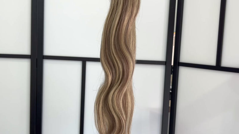 Keratin Bond Hair Extensions #8/22 Ash Brown Sandy Blonde