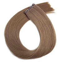 Weft Hair Extensions Unprocessed Virgin Donor Hair in cool light brown